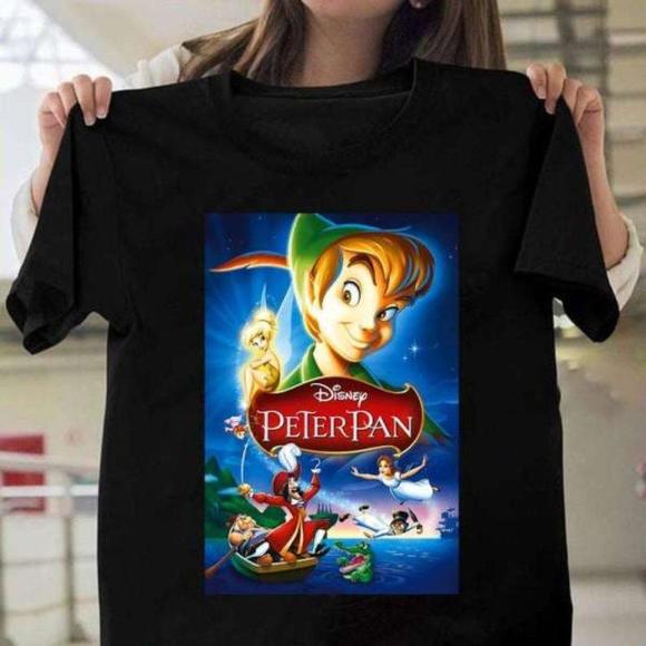 Peterpan Movie Disney Unisex Tee, Peterpan Unisex Graphics T-Shirt - Picture 1 of 4